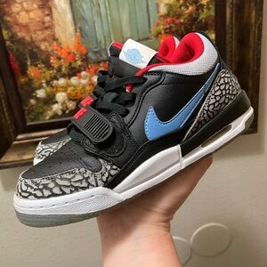 Jordan Legacy 312 Low Black Valor Blue (GS) sneakers